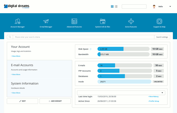 Hosting Control Panel