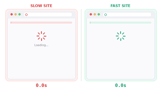 Slow website vs fast website